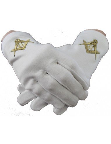 gants brodés  tenue franc maçon leservant.net