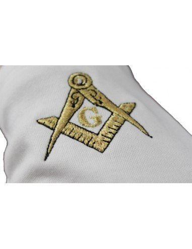 gants brodés  pour tenue franc maçon leservant.net