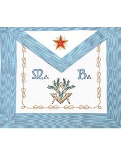 Tablier de Maître Rite Français Moderne Rétabli avec symboles - leservant.net